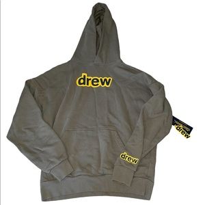 Drew house mens S olive green hoodie NWT